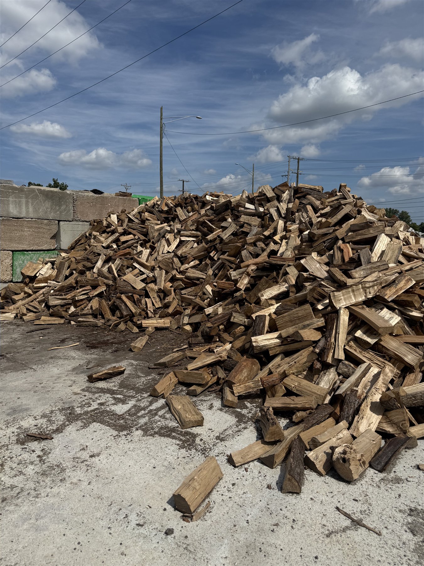 Bulk split firewood